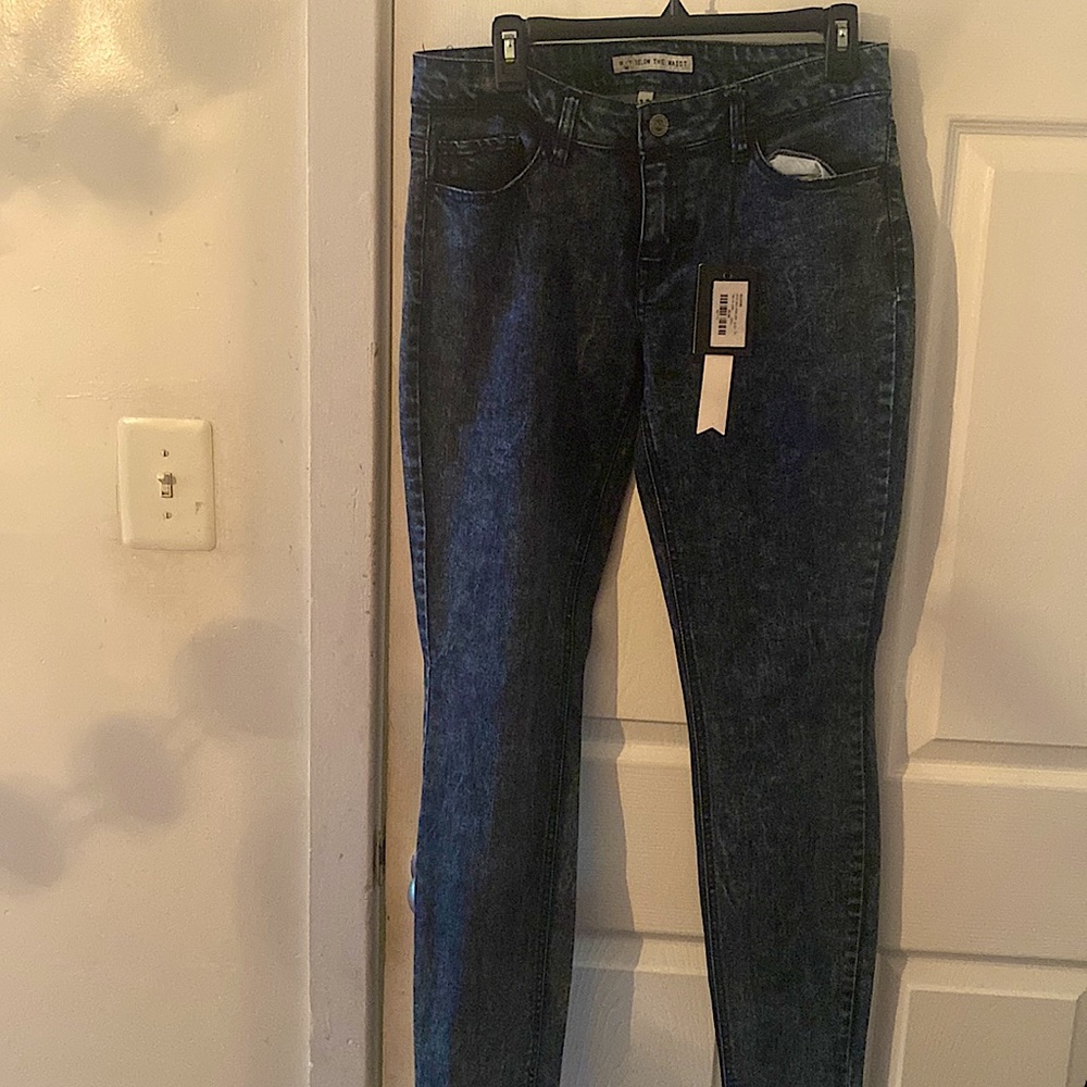 Dark Washed Blue Skinny Jeans , Never Worn